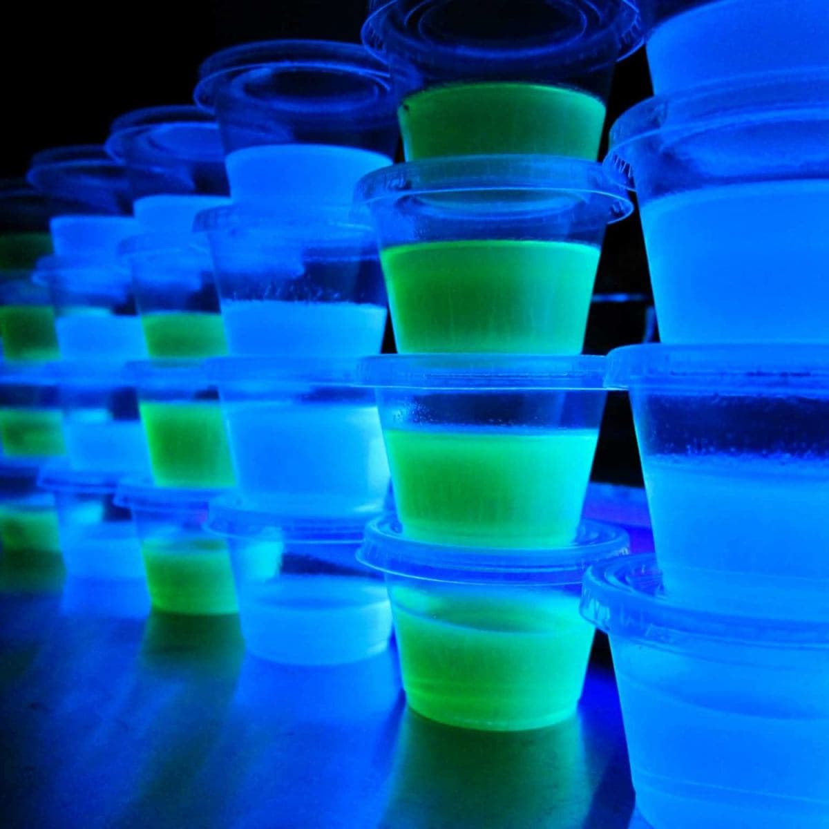 Blacklight Glowing Jello Shots