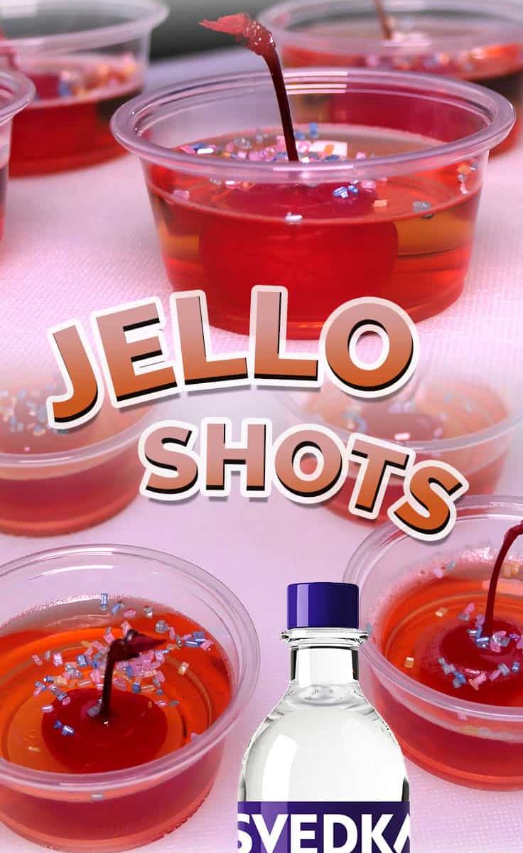 Please share this on Pinterest! CHERRY CREAM VODKA RED BULL JELLO SHOTS