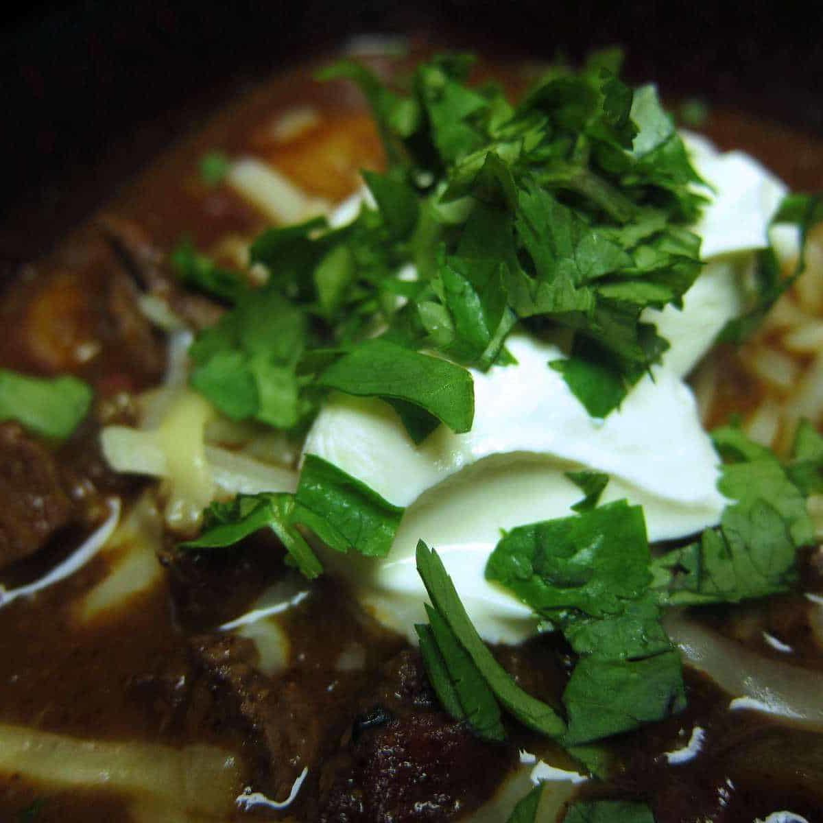 Thick & Hearty Skirt Steak Chili