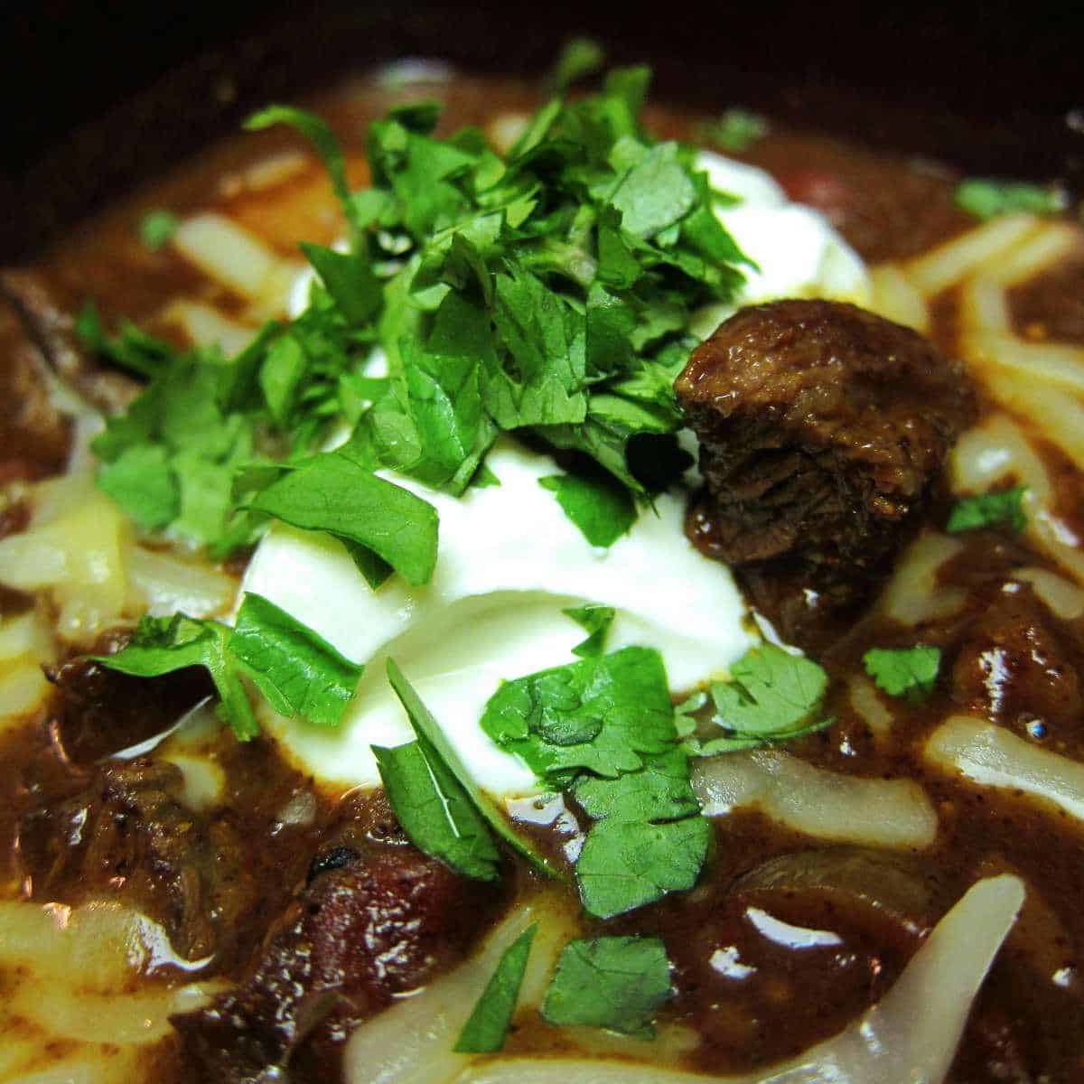 Thick & Hearty Skirt Steak Chili