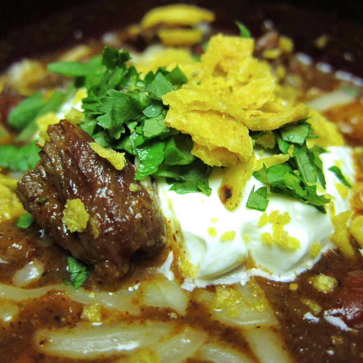 Thick & Hearty Skirt Steak Chili