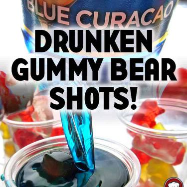 Drunken Blue Curacao Gummy Bear Shots