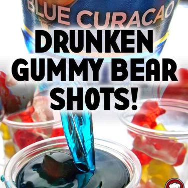 Drunken Blue Curacao Gummy Bear Shots