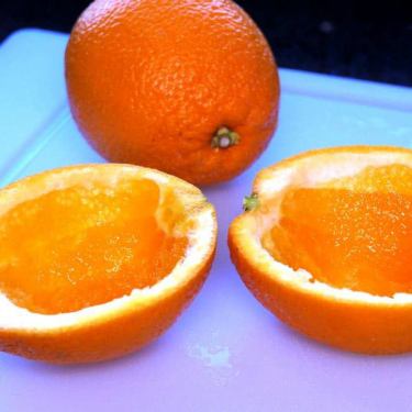 hollowed out oranges