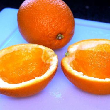 hollowed out oranges