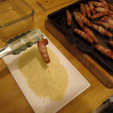 parmeasan and bacon bread sticks